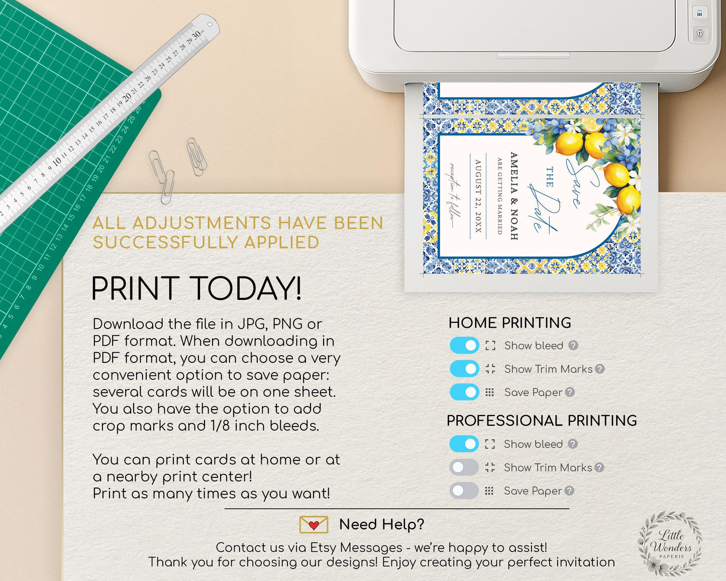 Lemon Save the Date Template