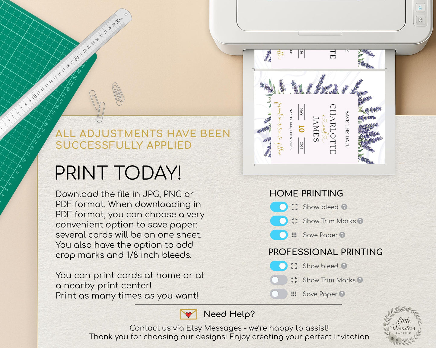 Lavender Save the Date Template