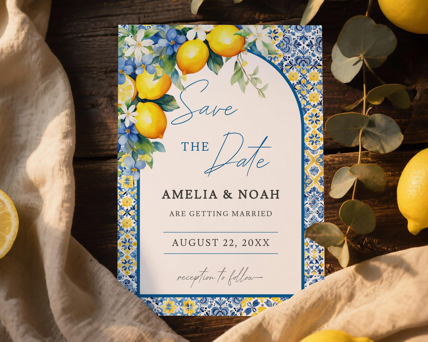 Lemon Save the Date Template