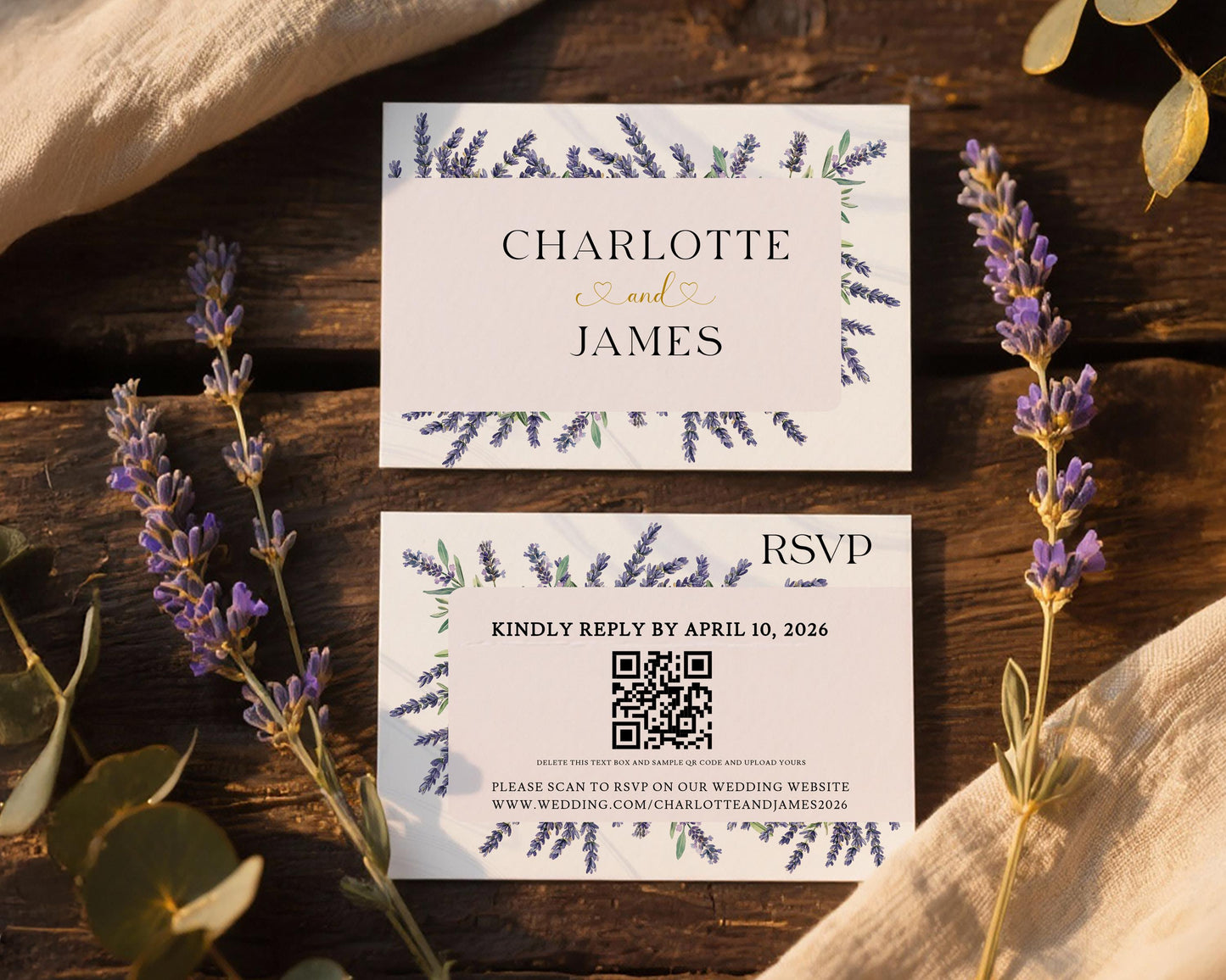 Lavender RSVP Card Template