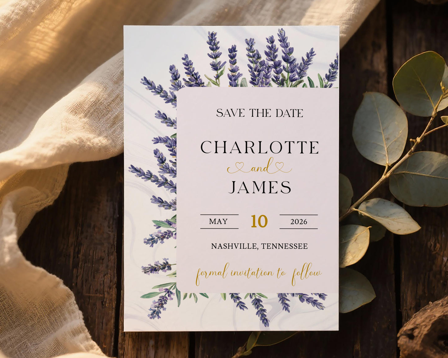 Lavender Save the Date Template