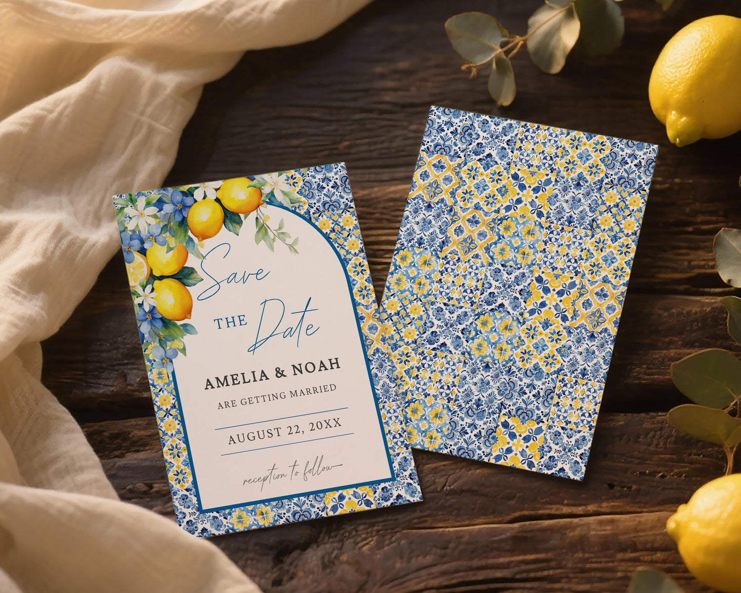 Lemon Save the Date Template