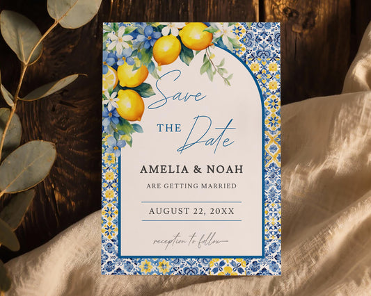Lemon Save the Date Template
