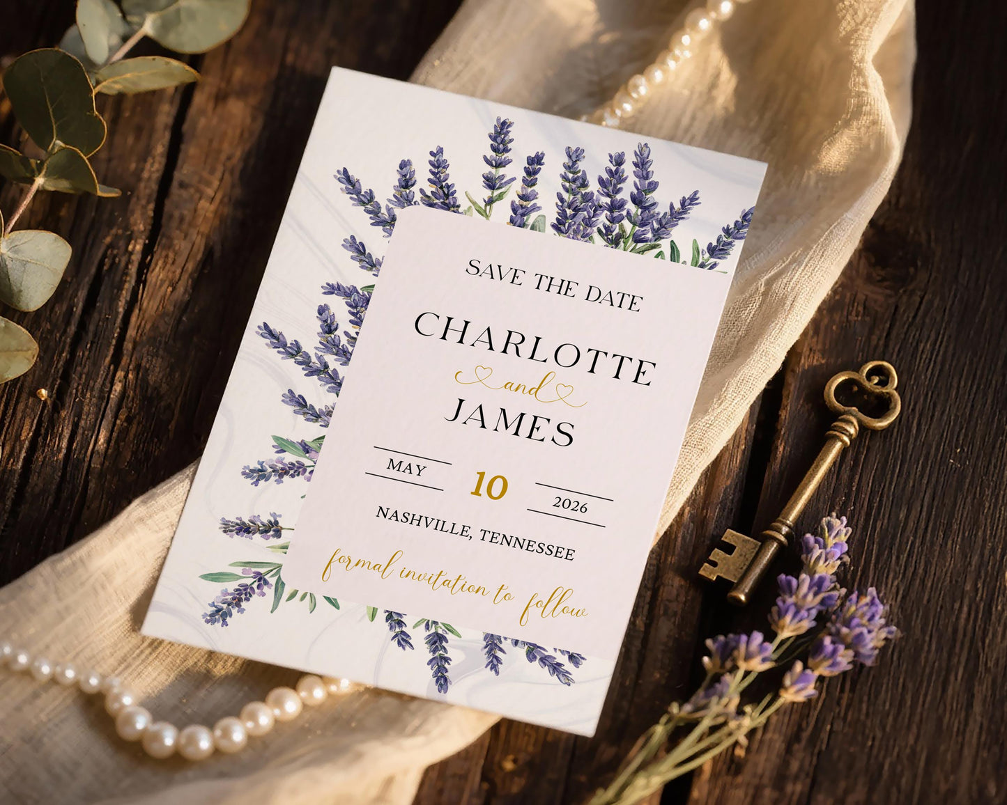 Lavender Save the Date Template