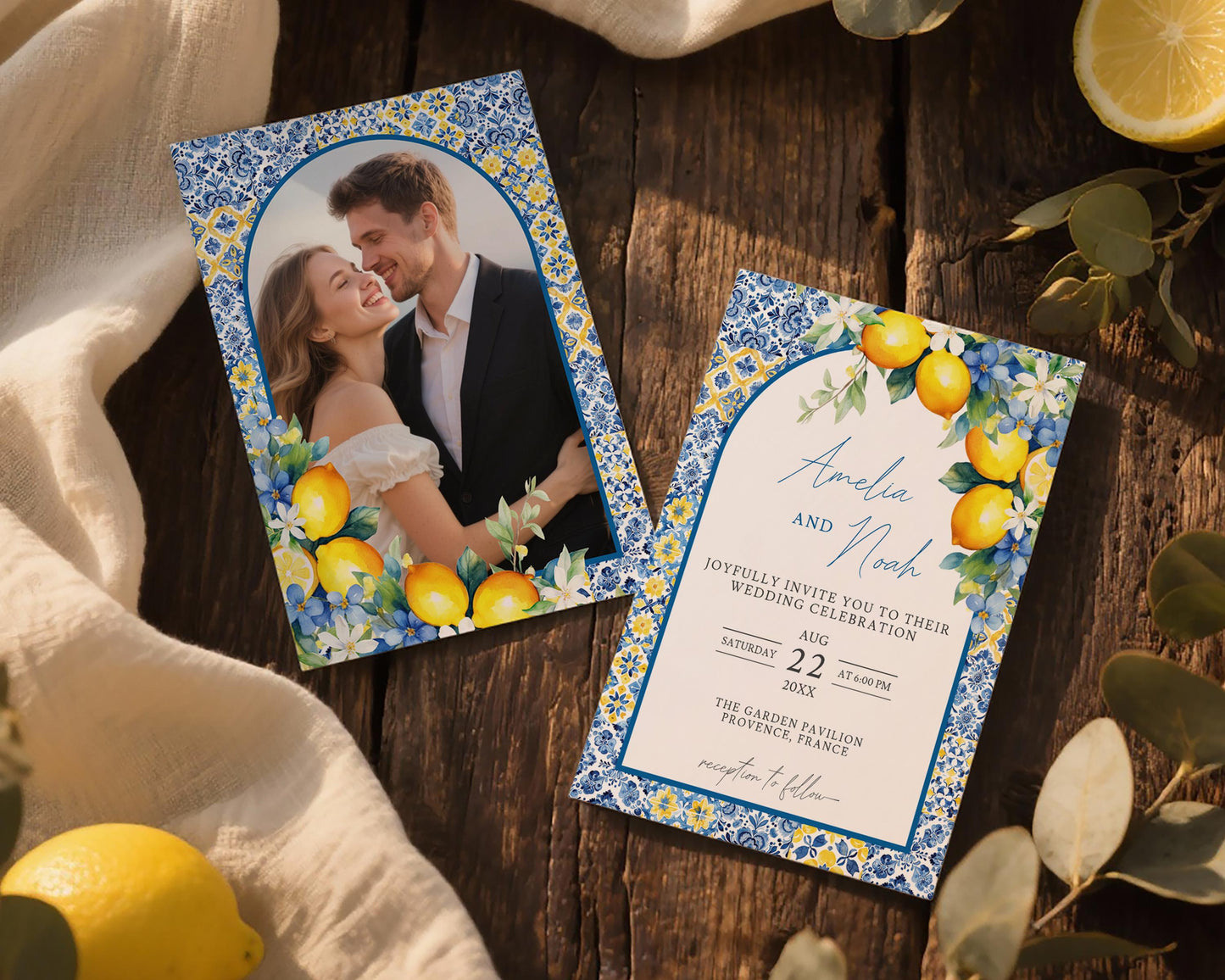 Lemon Wedding Invitation Template